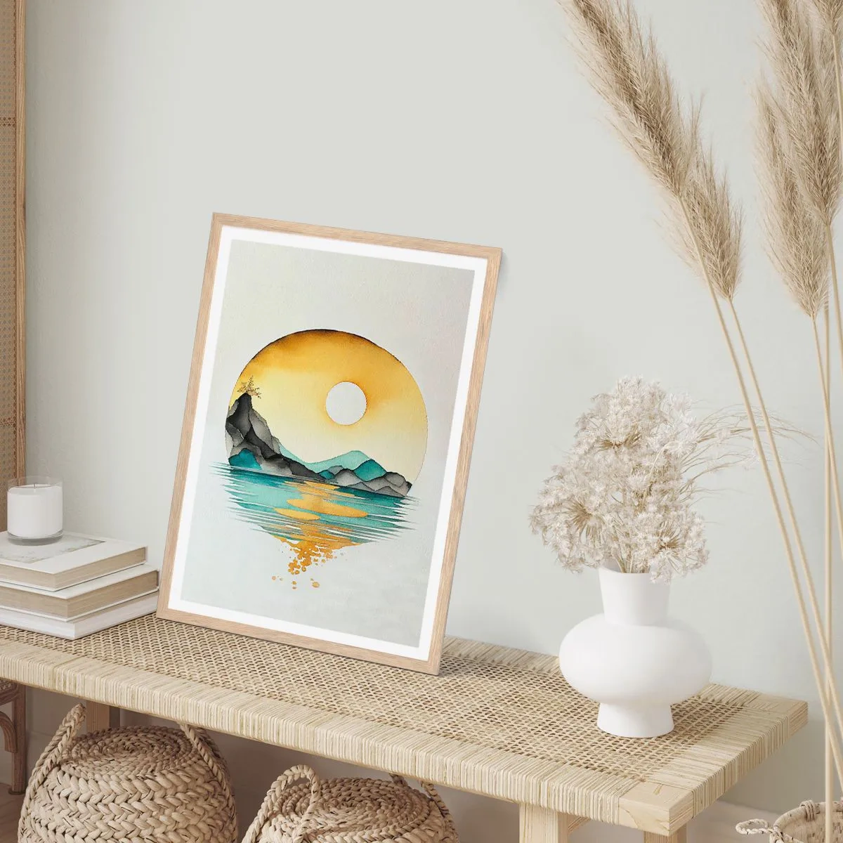 Plakat w ramie jasny dąb - W kręgu piękna - 40x50 cm