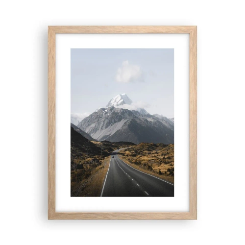 Plakat w ramie jasny dąb - Droga do serca gór - 30x40 cm