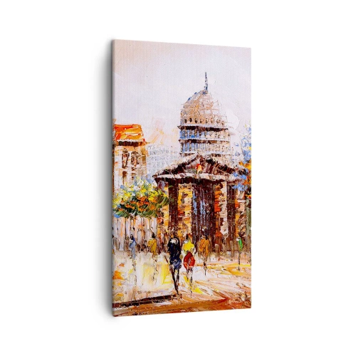 Obraz na płótnie - Paryski spacer - 45x80 cm