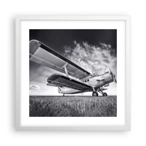 Plakat w białej ramie - Skrzydlaty wędrowiec - 40x40 cm