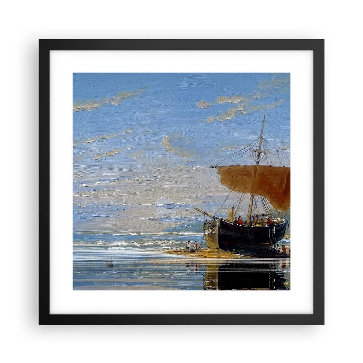 Plakat w czarnej ramie - Woda, ziemia, powietrze - 40x40 cm