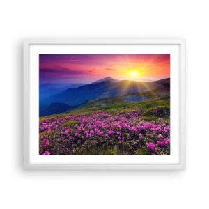 Plakat w białej ramie - … A dokoła pachnie kosodrzewina i wonieją zioła - 50x40 cm