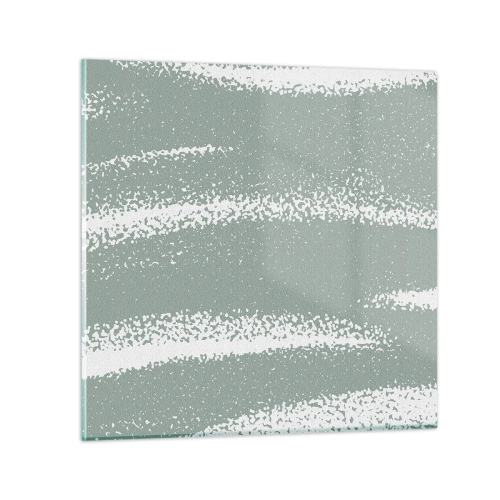 Obraz na szkle - Abstrakcja w zimowym klimacie - 30x30 cm