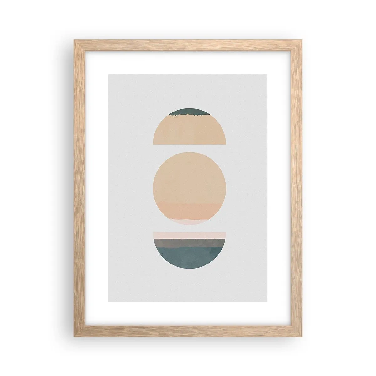 Plakat w ramie jasny dąb - Koło za kołem - 30x40 cm