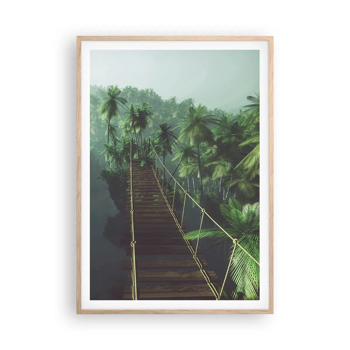 Plakat w ramie jasny dąb - Nad kipielą zieleni - 70x100 cm