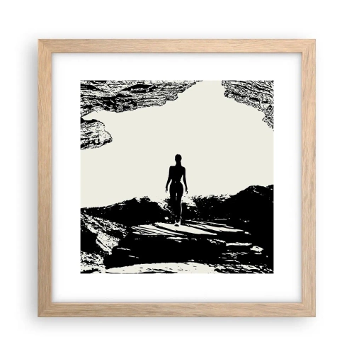 Plakat w ramie jasny dąb - Nowe spojrzenie - 30x30 cm