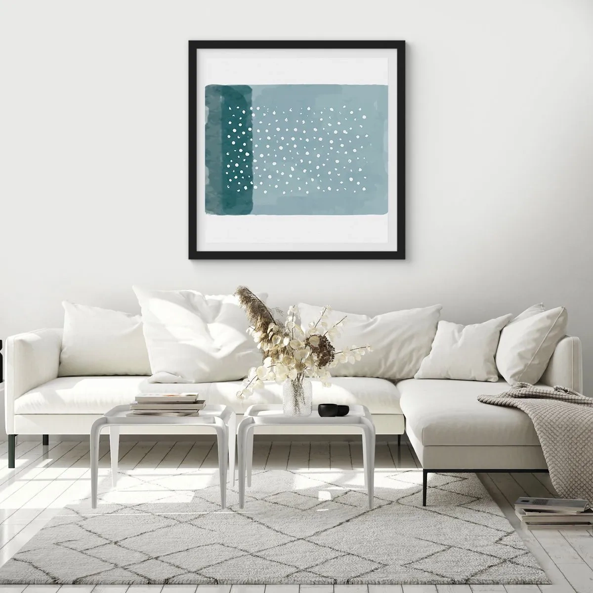 Plakat w czarnej ramie - Wyrosłe na błękicie - 30x30 cm