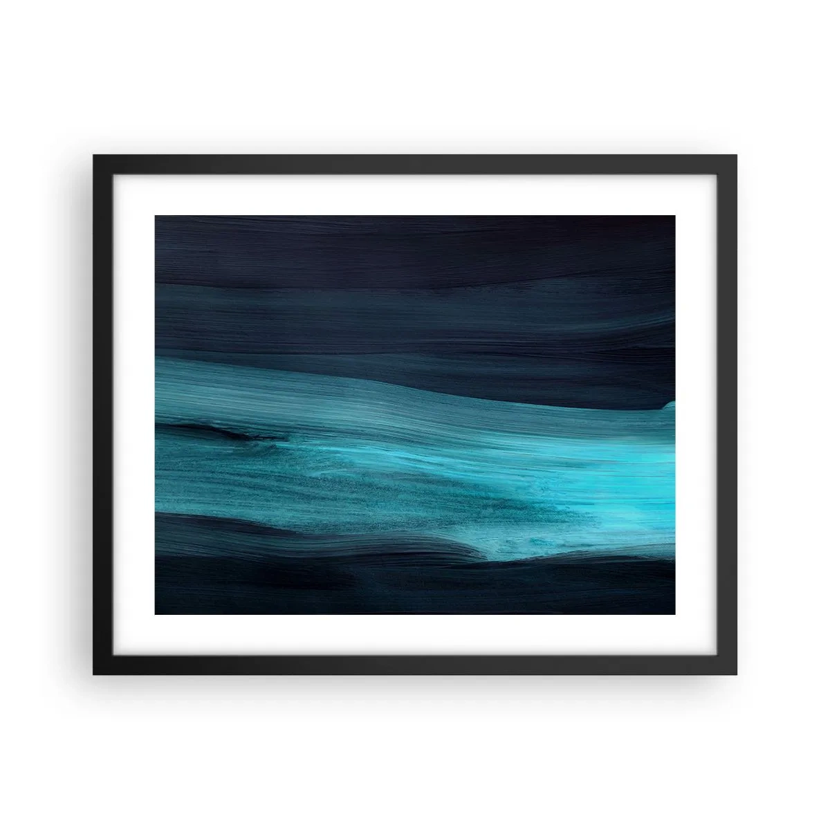 Plakat w czarnej ramie - Popłyń z nurtem - 50x40 cm
