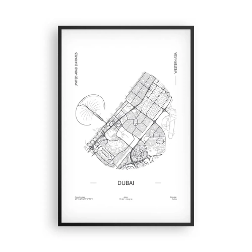 Plakat w czarnej ramie - Anatomia Dubaju - 61x91 cm