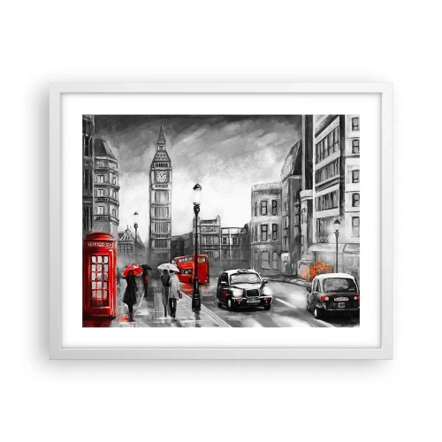 Plakat w białej ramie - Wcale nie szare miasto - 50x40 cm