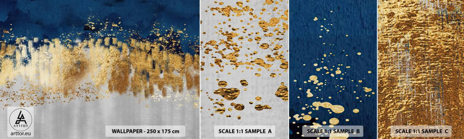 Fototapeta Próbka Standard Eco - Nowoczesna kompozycja z błyskiem - Sztuka, Art Deco, Glamour - 100x30 cm