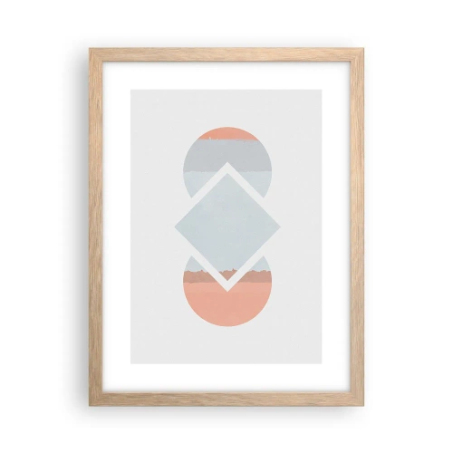 Plakat w ramie jasny dąb - Sytuacja jest jasna - 30x40 cm