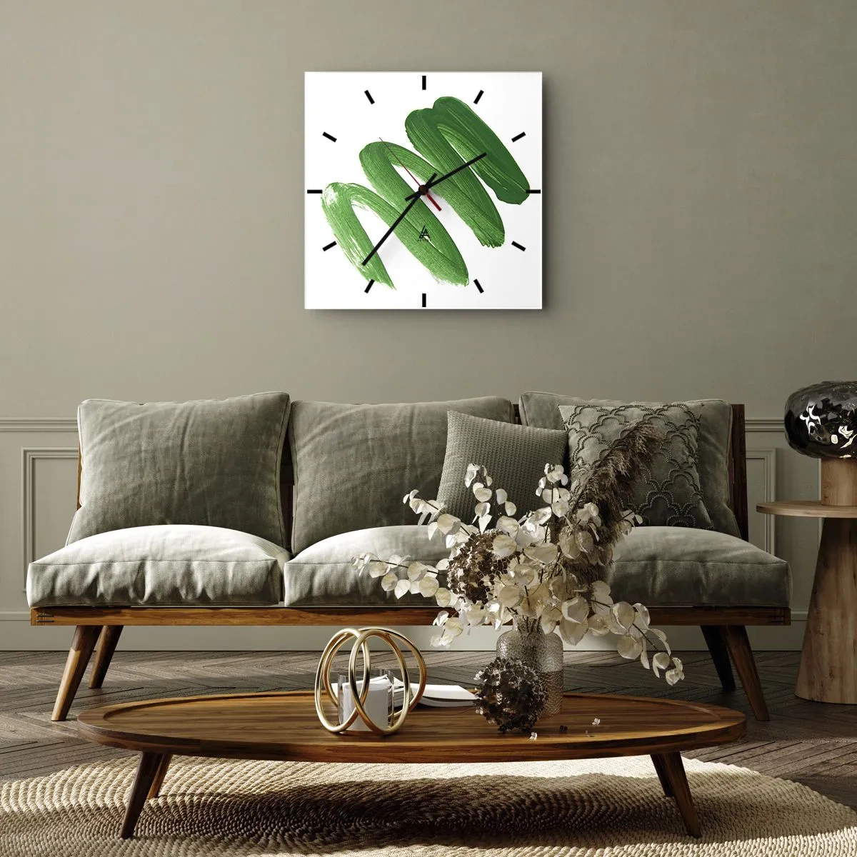 Zegar ścienny - Zielony żart - 30x30 cm