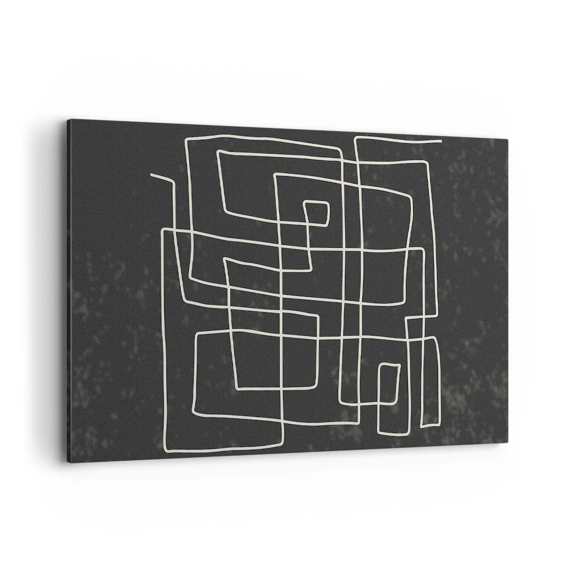 Obraz na płótnie - Abstrakcyjny wzór geometryczny na ciemnym tle - 120x80cm - Nie taki prosty - Nowoczesna dekoracja ścienna do salonu, kuchni i sypialni ARTTOR