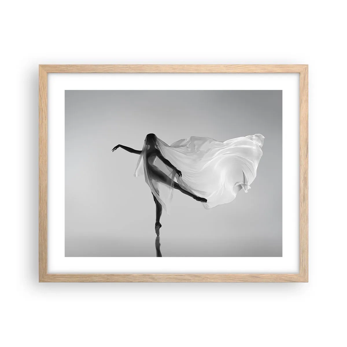 Plakat w ramie jasny dąb - Lekkość i wdzięk - 50x40 cm