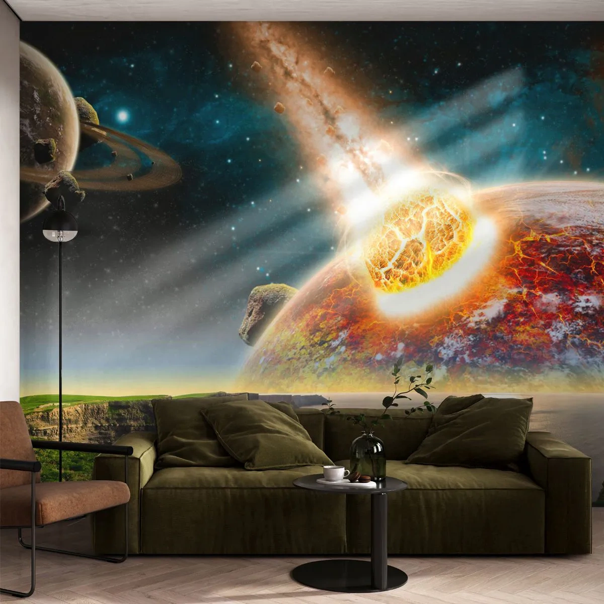 Fototapeta Premium Sand - Kosmiczny dramat - Abstrakcja, Krajobraz, Kosmos - 400x280 cm