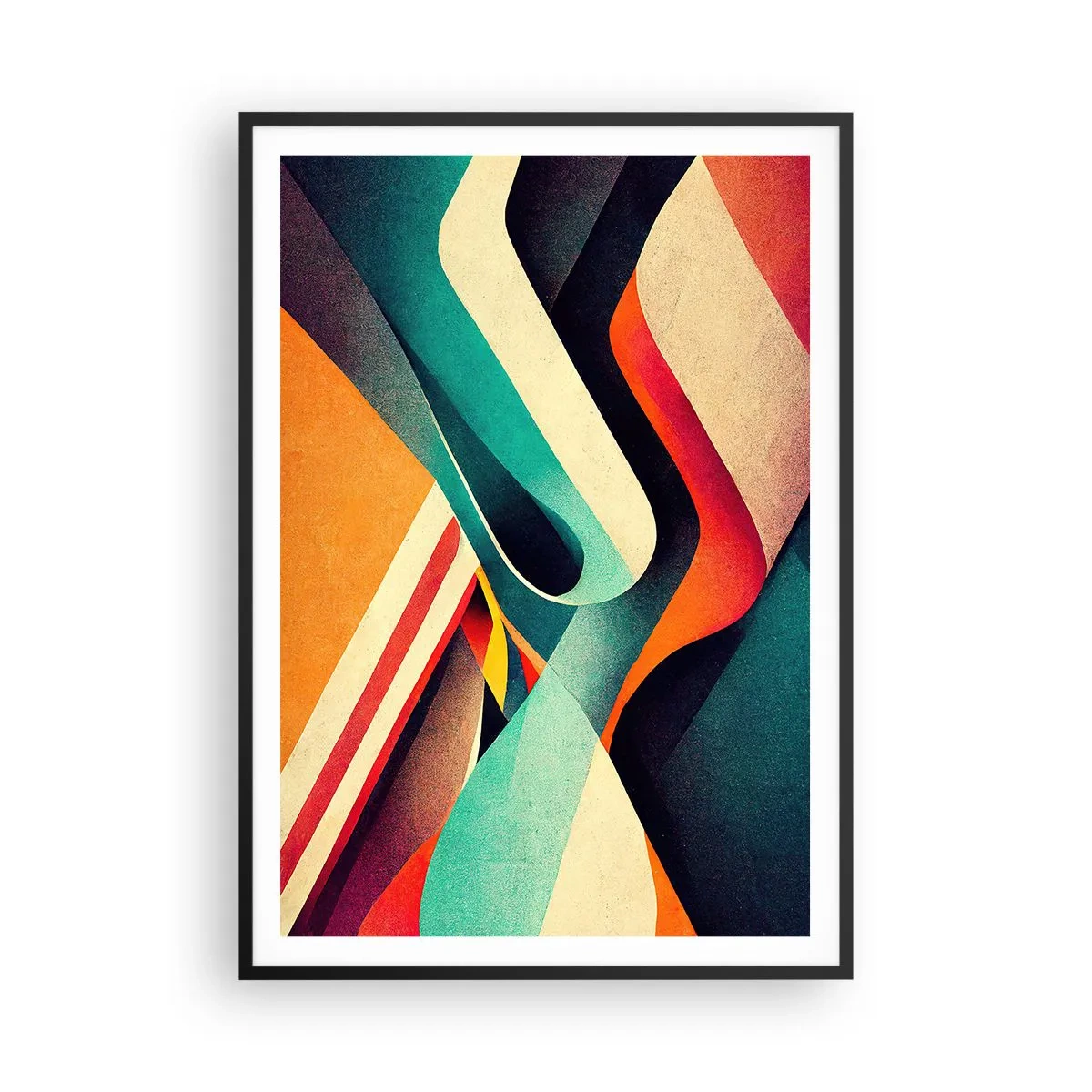 Plakat w czarnej ramie - Kompozycja intensywna - 70x100 cm