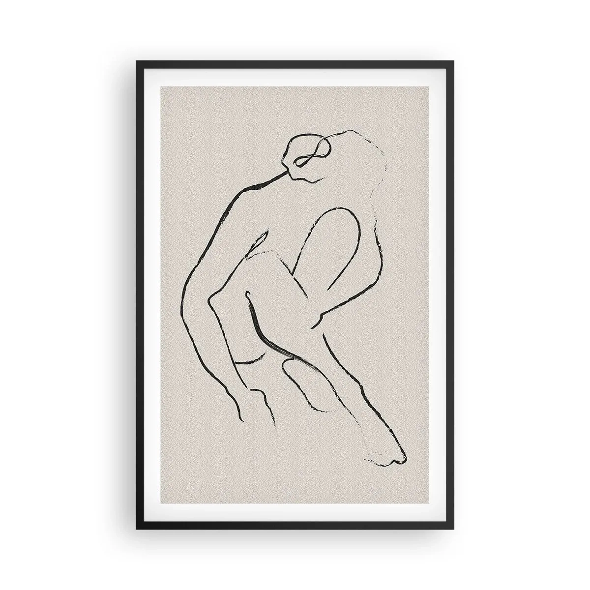 Plakat w czarnej ramie - Szkic intymny - 61x91 cm