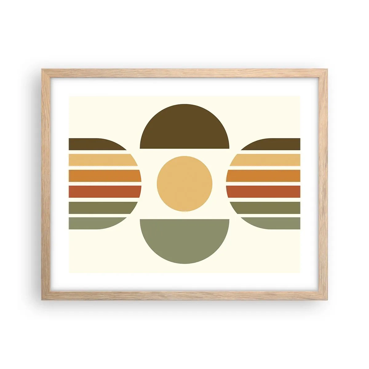 Plakat w ramie jasny dąb - W kolorach ziemi - 50x40 cm