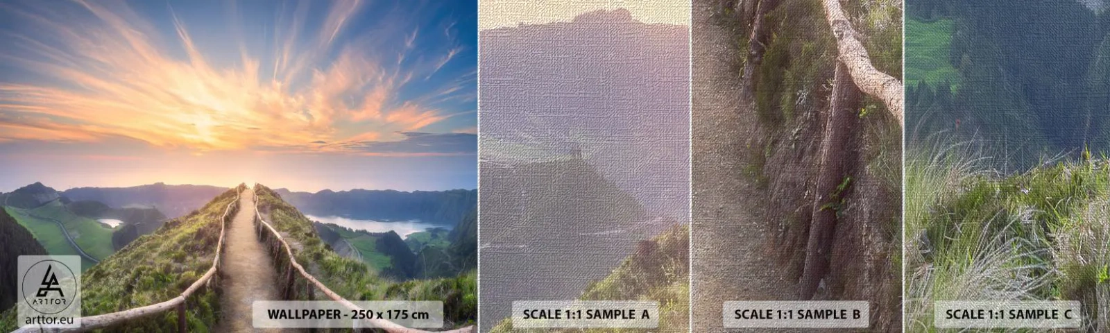 Fototapeta Próbka Premium Canvas - Blisko nieba - Krajobraz Górski, Natura, Zachód Słońca - 100x30 cm