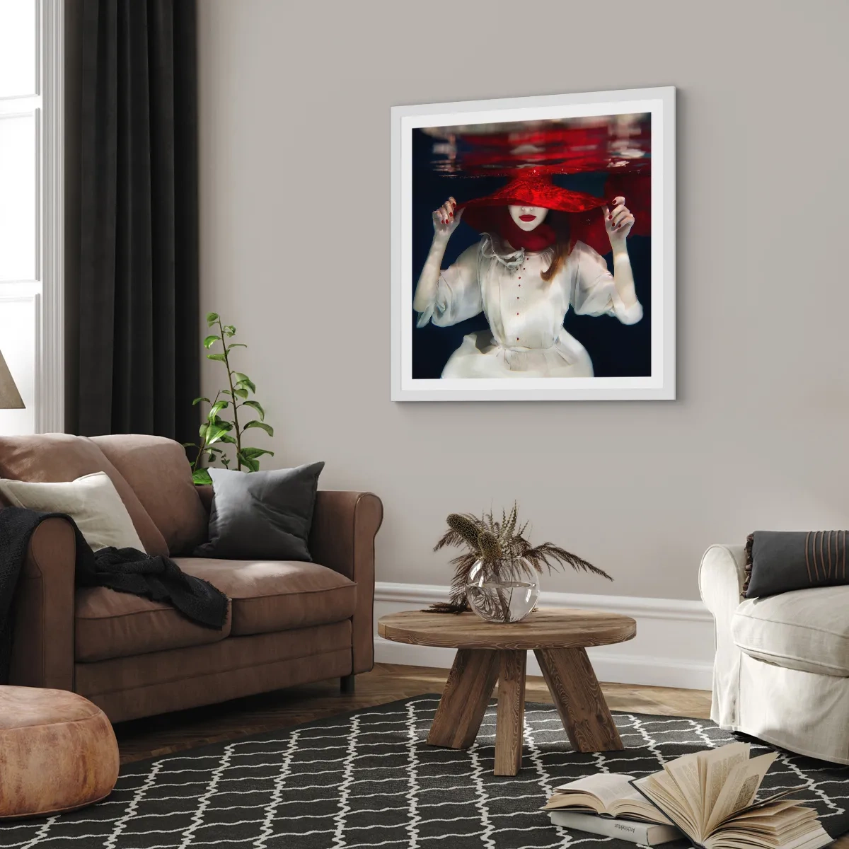 Plakat w białej ramie - Dziwożona - 30x30 cm