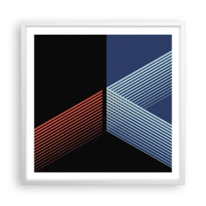 Plakat w białej ramie - Prosta historia - 60x60 cm