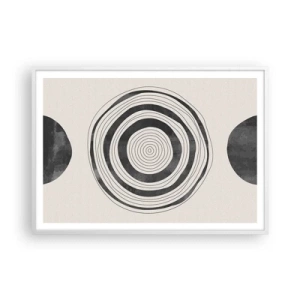 Plakat w białej ramie - Ważne to co pomiędzy - 100x70 cm