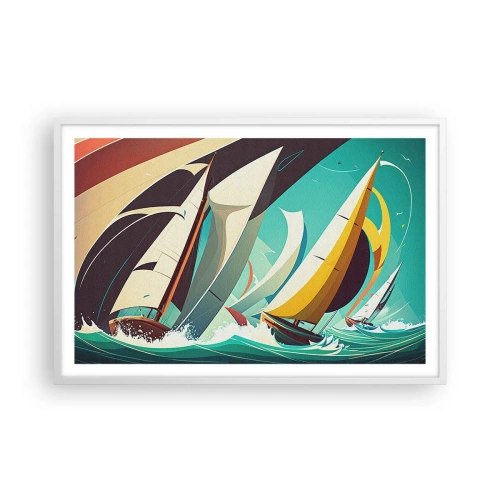 Plakat w białej ramie - Z żywiołami za pan brat - 91x61 cm