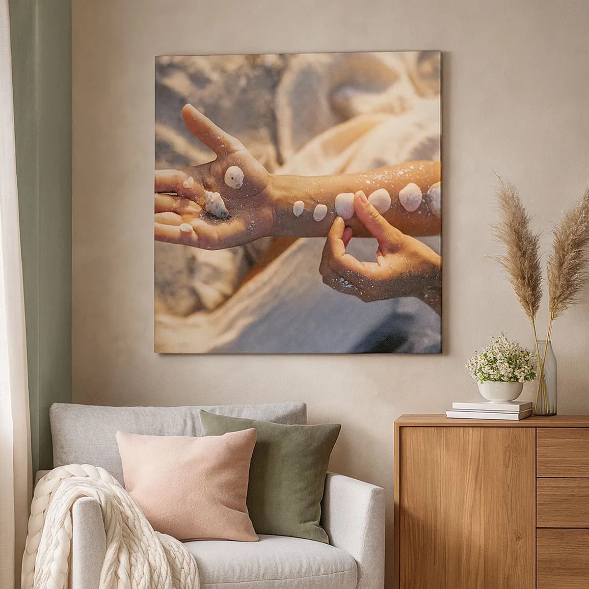 Obraz na płótnie - Piękno w zasięgu ręki - 30x30 cm