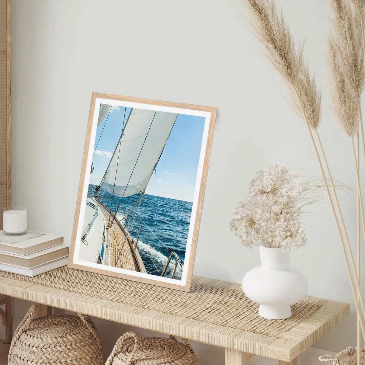 Plakat w ramie jasny dąb - Ahoj, przygodo - 70x100 cm