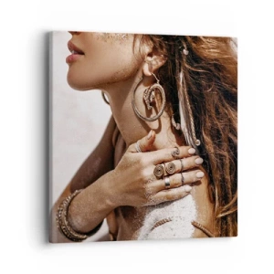 Obraz na płótnie - Królowa dzikiej plaży - 40x40 cm