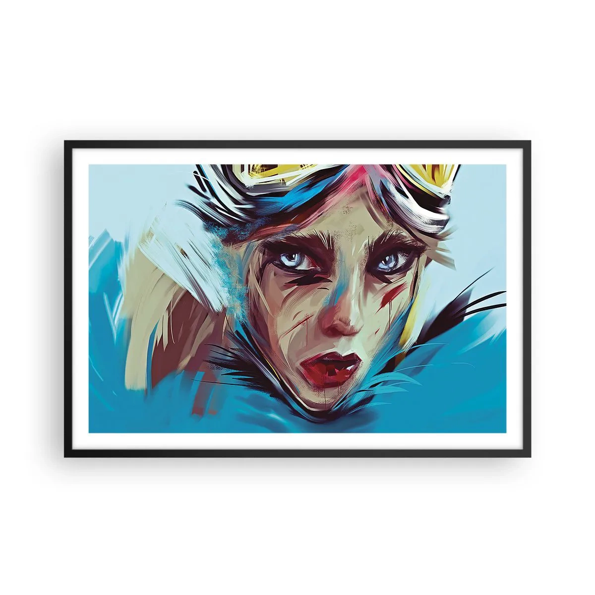 Plakat w czarnej ramie - Wojowniczka szos - 91x61 cm