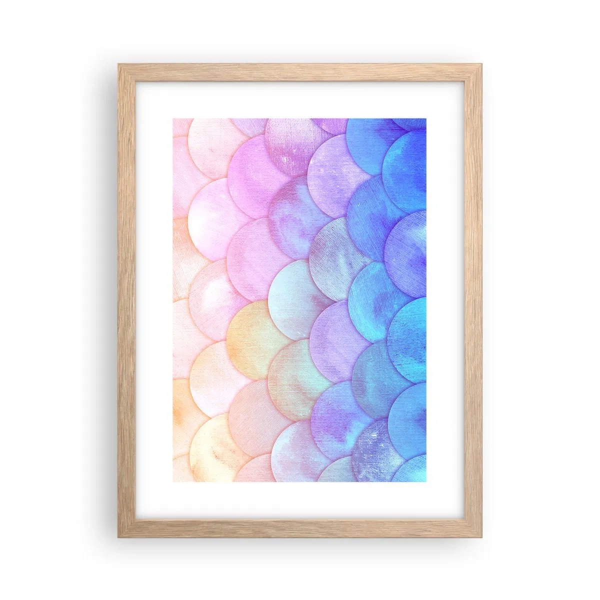 Plakat w ramie jasny dąb - Perłowa łuska - 30x40 cm