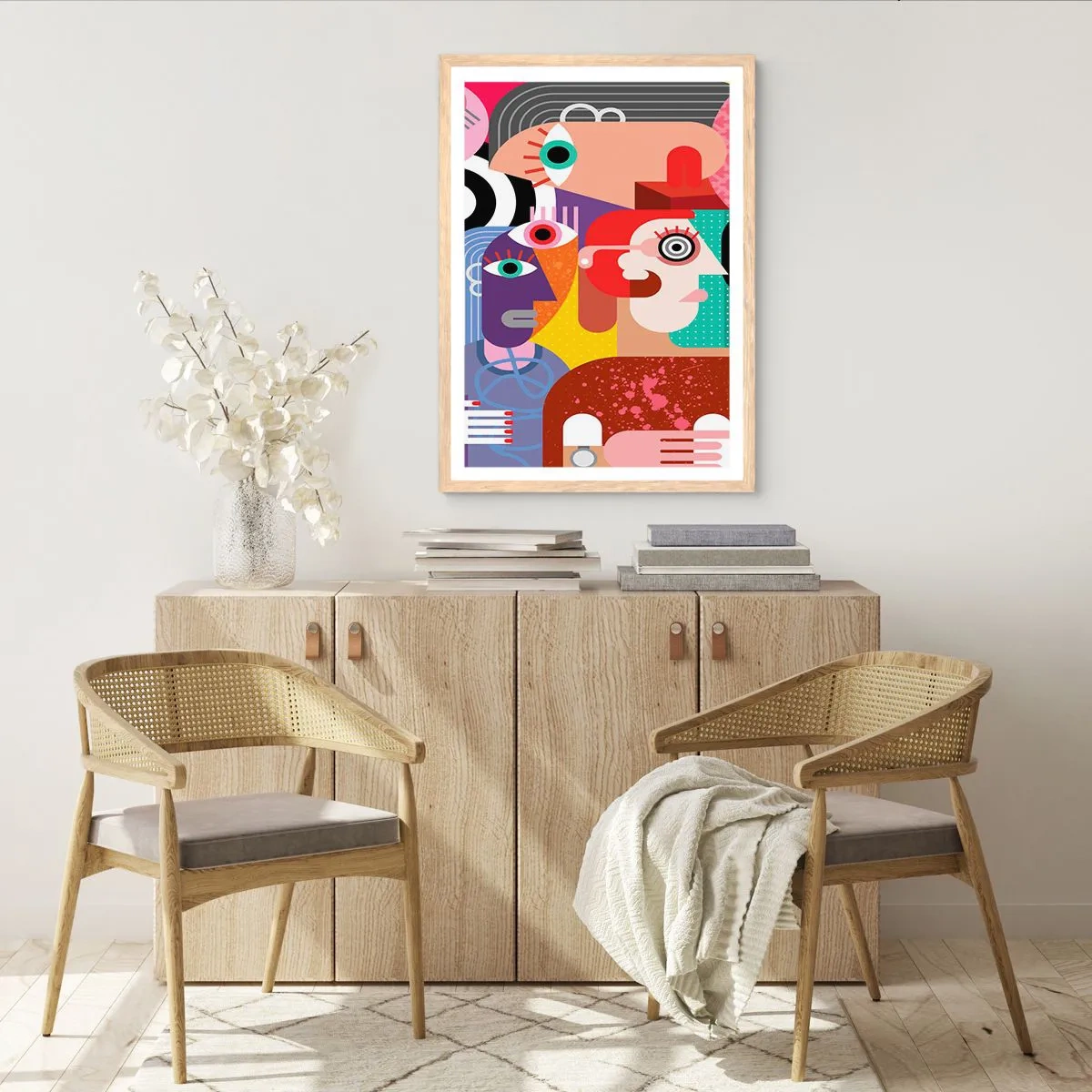 Plakat w ramie jasny dąb - My od pana Picassa - 50x70 cm