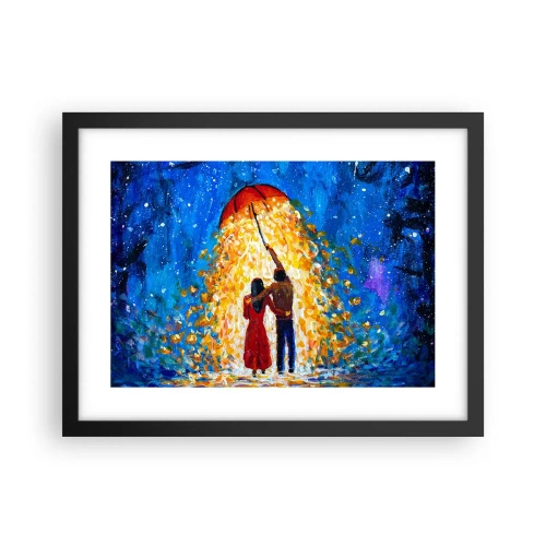 Plakat w czarnej ramie - Magia deszczowego wieczoru? - 40x30 cm
