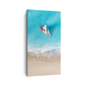 Obraz na płótnie - Na granicy błękitu i złota - 45x80 cm