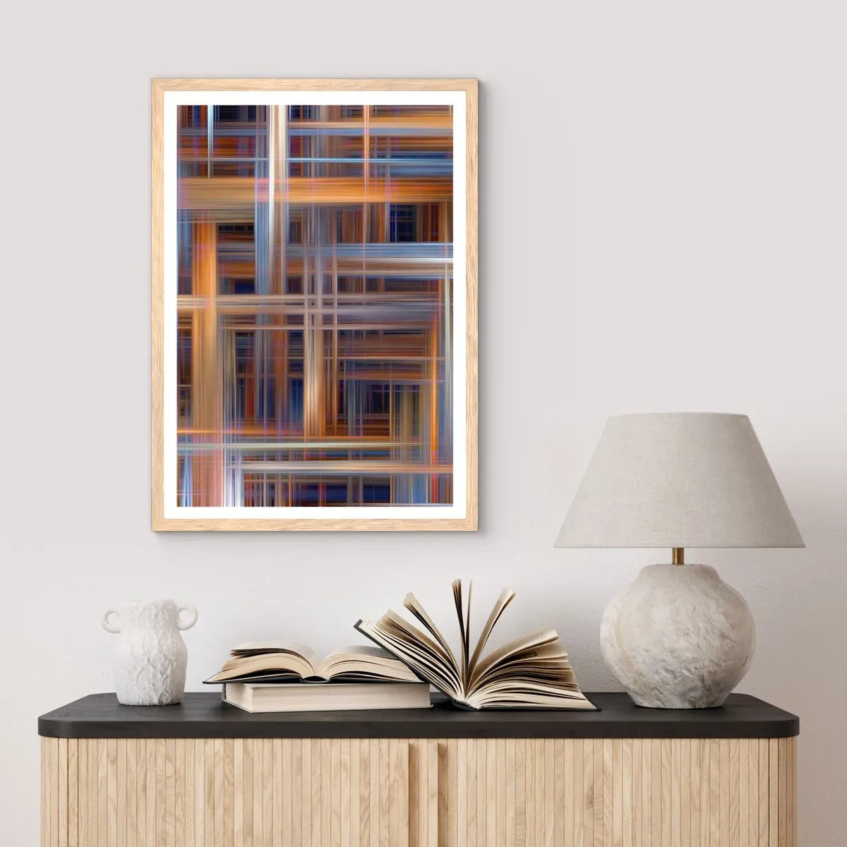 Plakat w ramie jasny dąb - Utkane ze światła - 61x91 cm