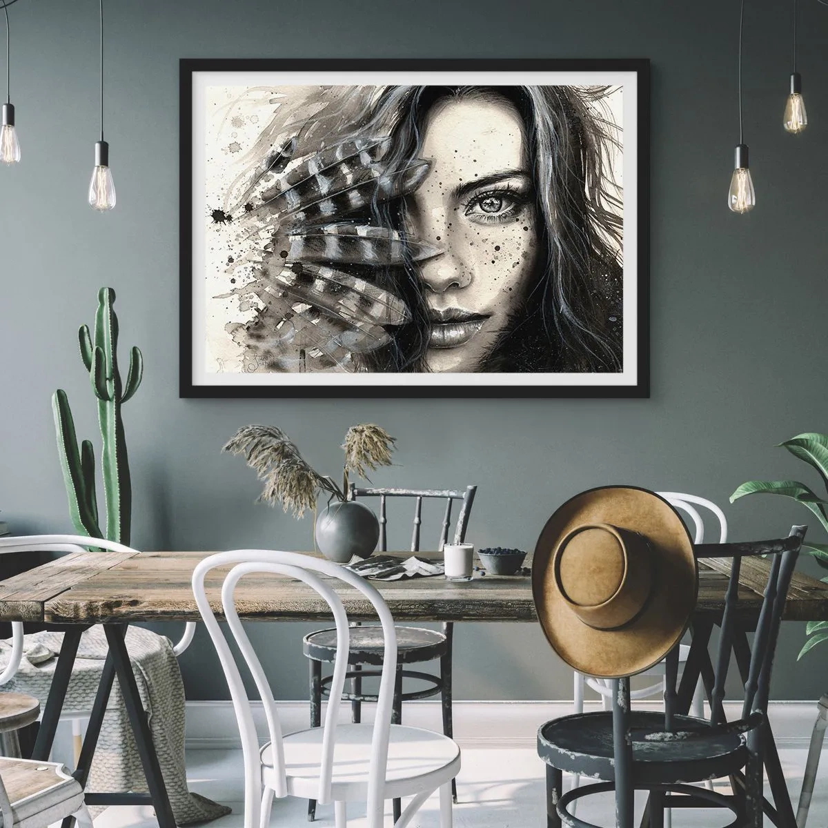 Plakat w czarnej ramie - Dzika piękność - 40x30 cm