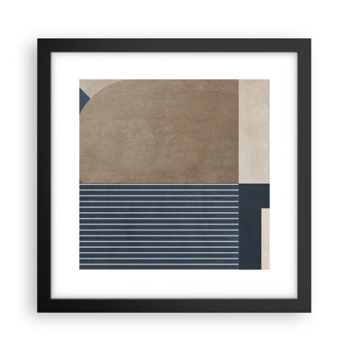 Plakat w czarnej ramie - Kompozycja prostoty i krągłości - 30x30 cm