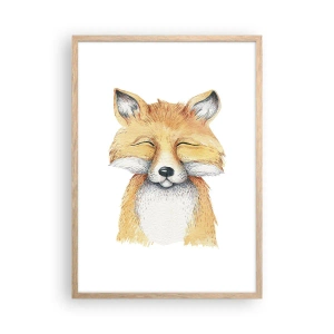 Plakat w ramie jasny dąb - Lisie humory - 50x70 cm