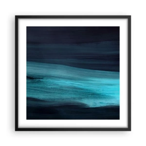 Plakat w czarnej ramie - Popłyń z nurtem - 50x50 cm