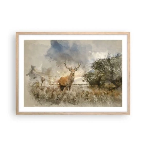 Plakat w ramie jasny dąb - Godność - siła - dostojeństwo - 70x50 cm