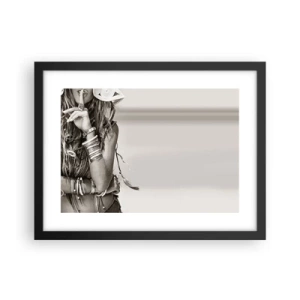 Plakat w czarnej ramie - Jak to dziewczyna - 40x30 cm