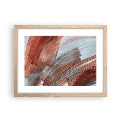 Plakat w ramie jasny dąb - Abstrakcja jesienna i wietrzna - 40x30 cm