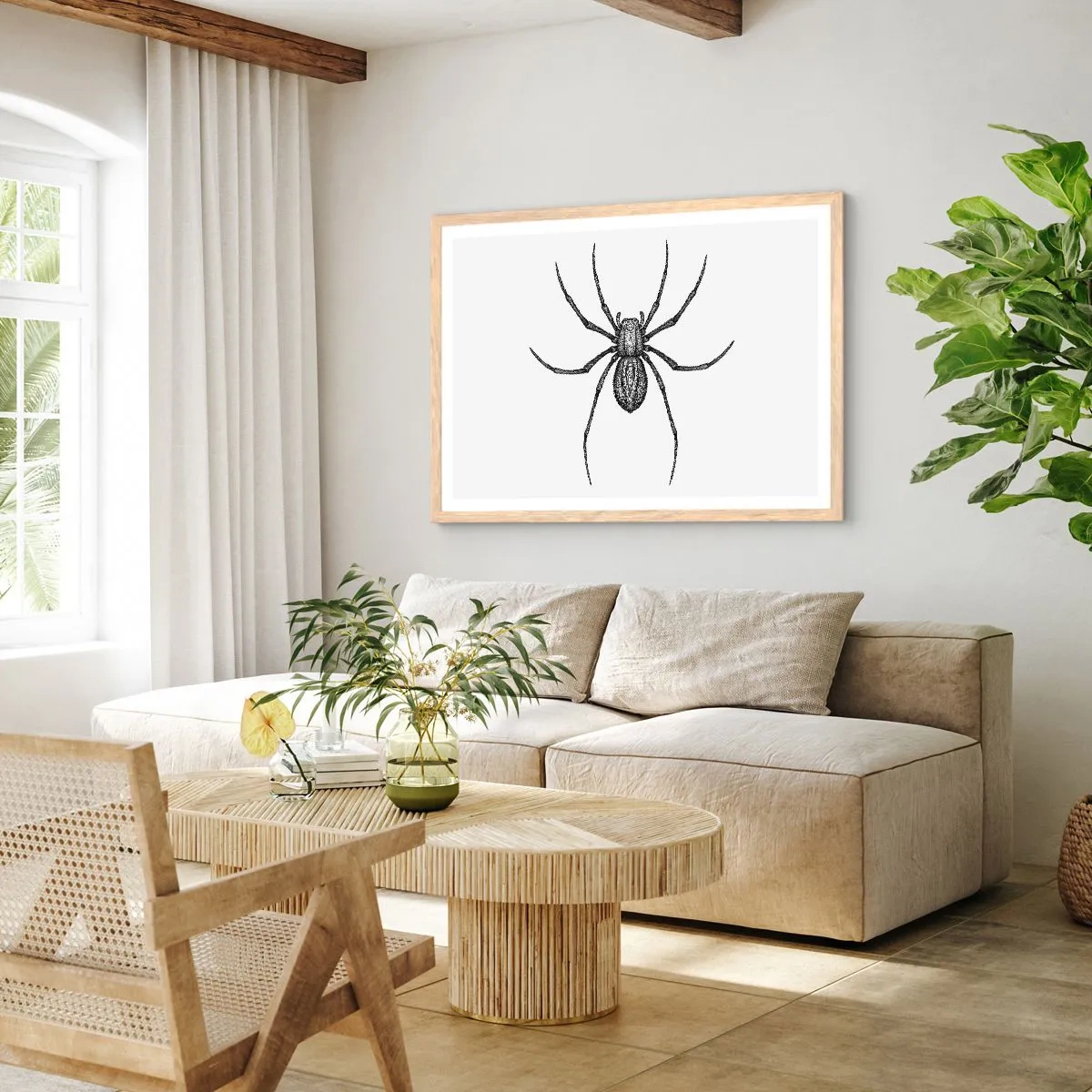 Plakat w ramie jasny dąb - Niepokojąca precyzja - 40x30 cm