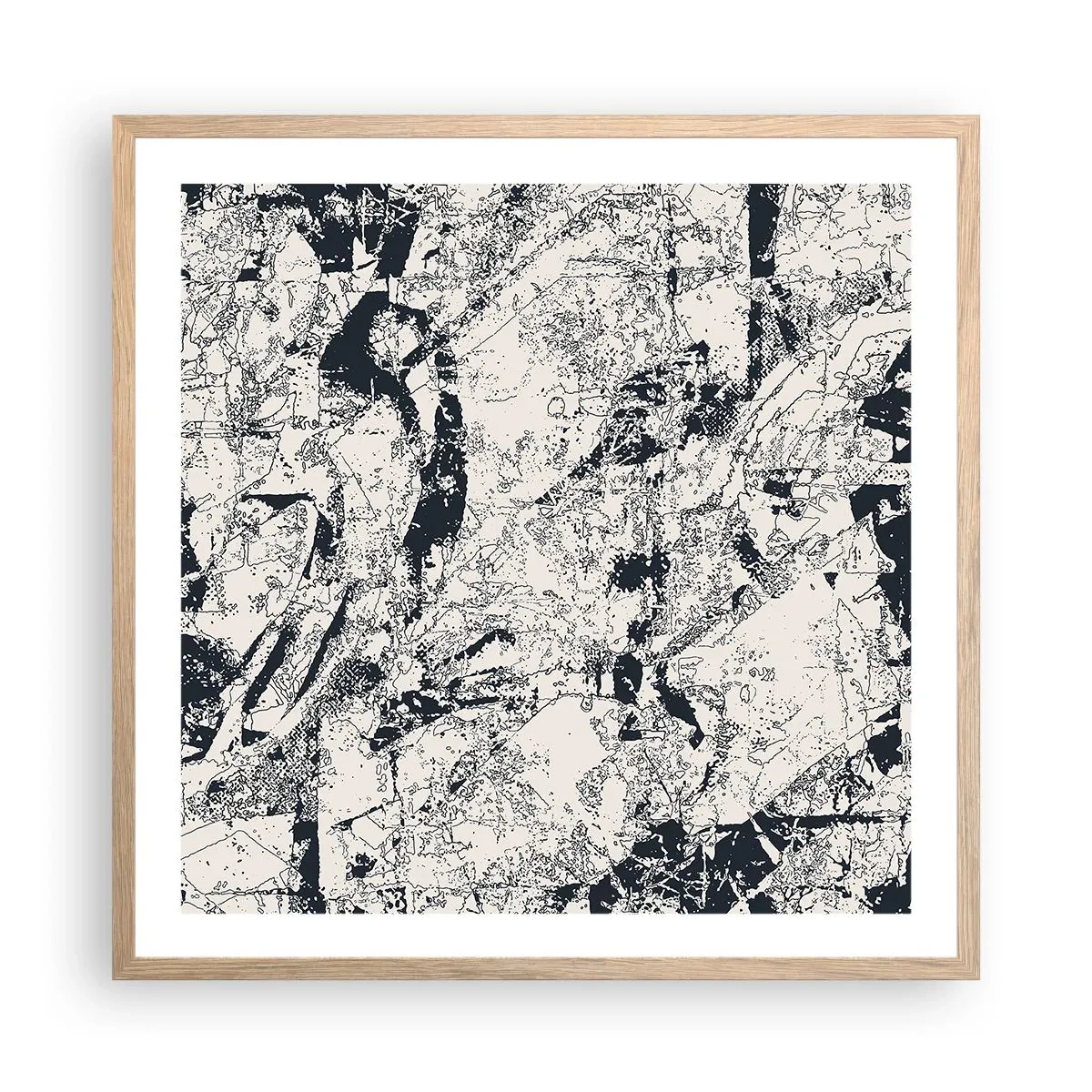 Plakat w ramie jasny dąb - Przenikanie przeciwieństw - 60x60 cm