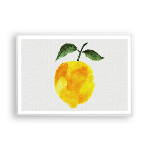 Plakat w białej ramie - Jak poznać smak słońca - 100x70 cm