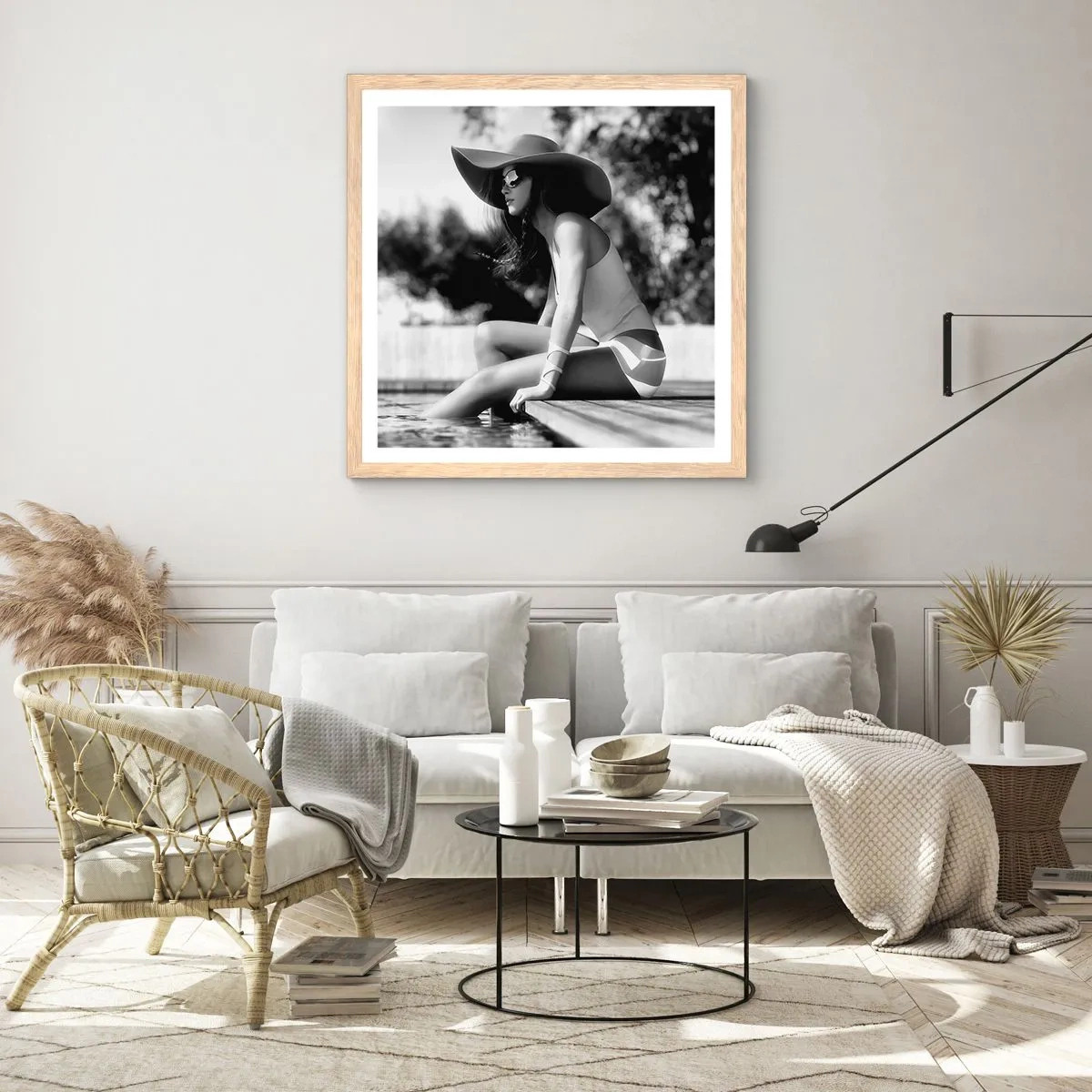 Plakat w ramie jasny dąb - Letnie marzenie - 30x30 cm