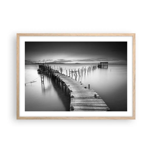 Plakat w ramie jasny dąb - Spokój zapomnianego brzegu - 70x50 cm