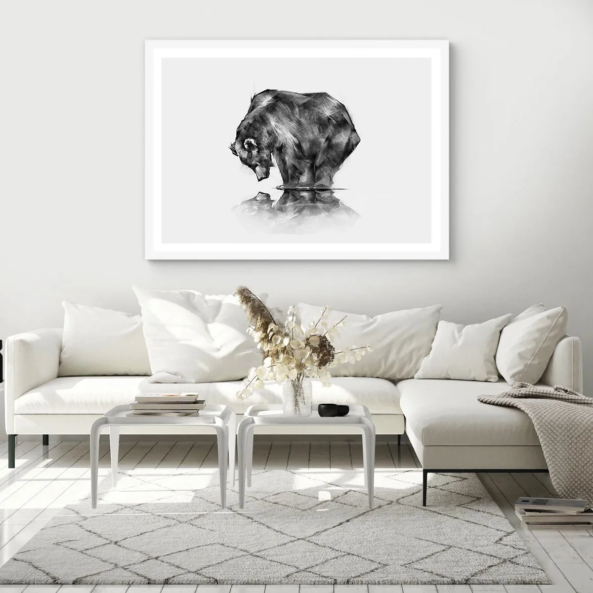 Plakat w białej ramie - Miło zobaczyć się z kimś bliskim - 100x70 cm